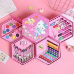 Drawing and Colouring Kits for kids,46pcs Colour kits set for kids, complete set of drawing painting kits,best gift for childrens